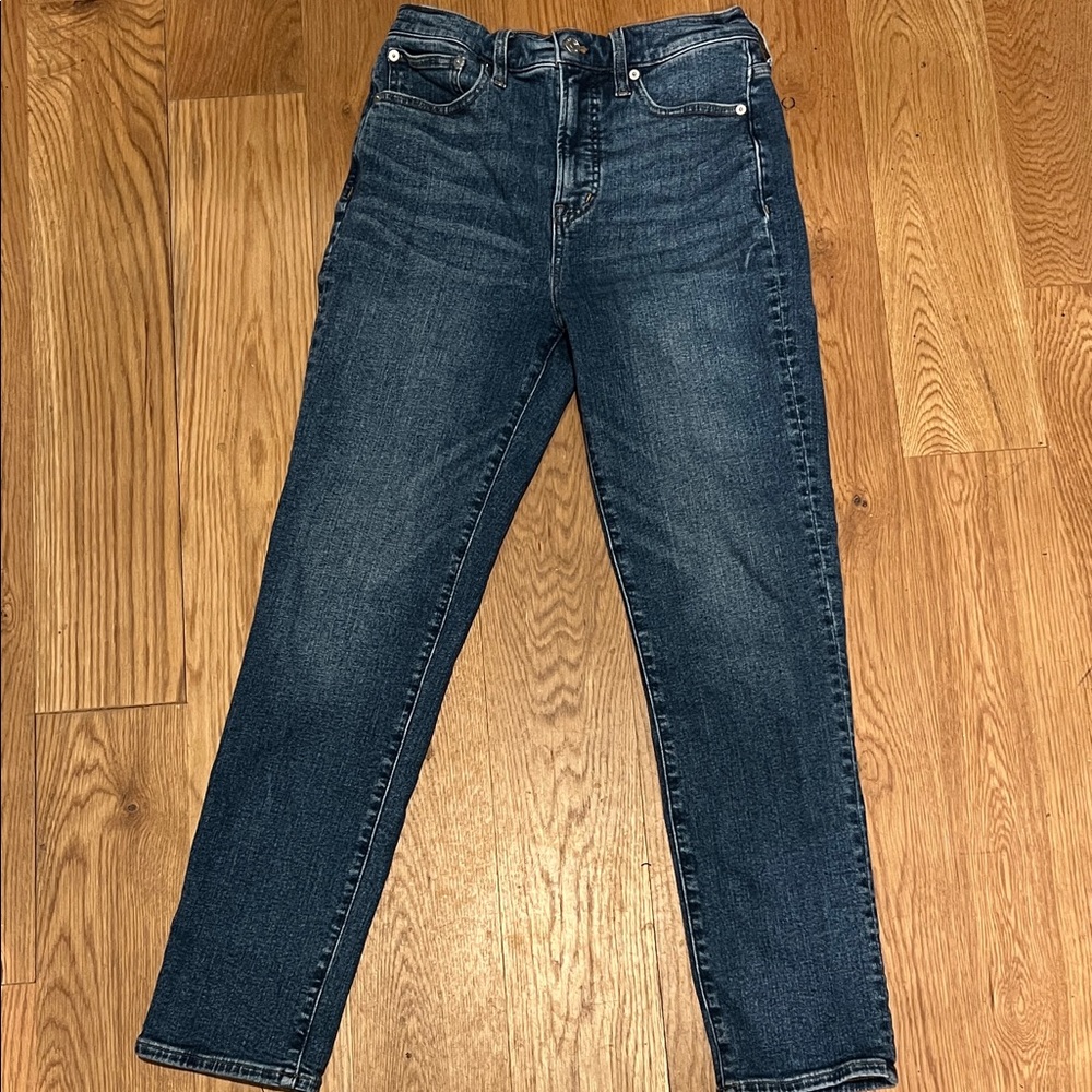 Madewell Deep Blue Straight Leg Jeans